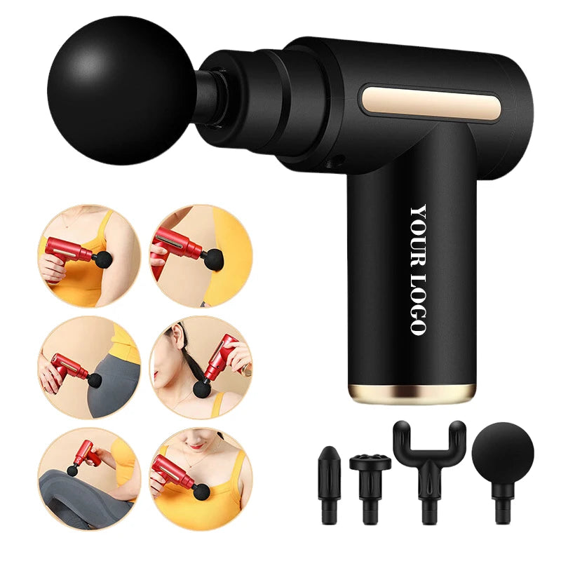 Cordless Massage Gun — 6 Speeds, 8-Hour Battery